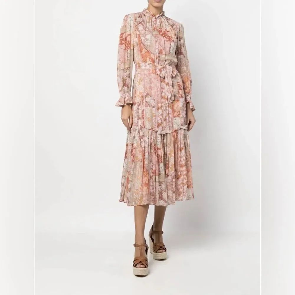 Zimmermann Kaleidoscope Tubular Midi-Dress size 0/us size 4